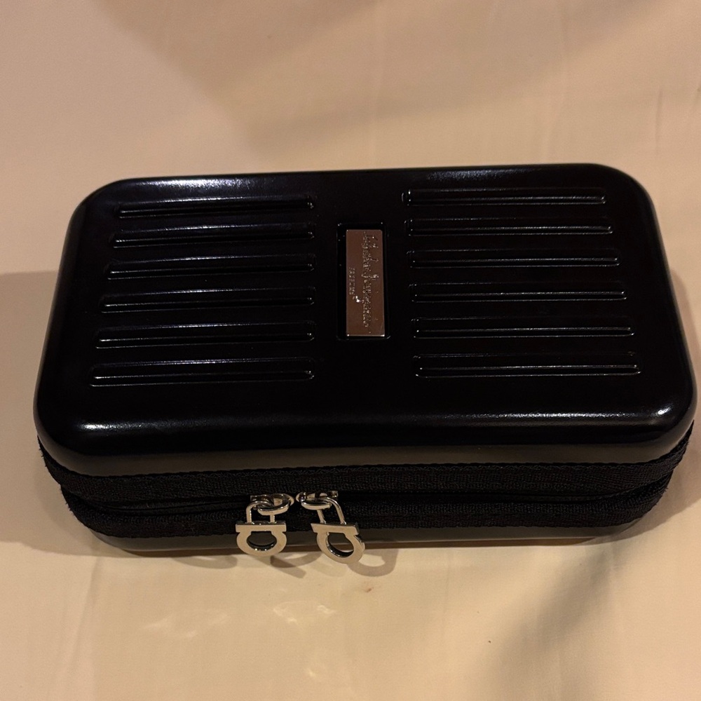 Salvatore Ferragamo Black travel clutch bag